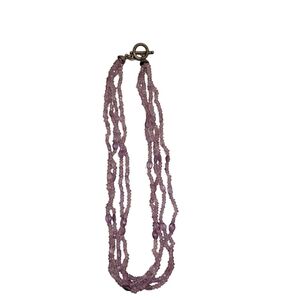 Amethyst Beaded 4 Strand Necklace 18"